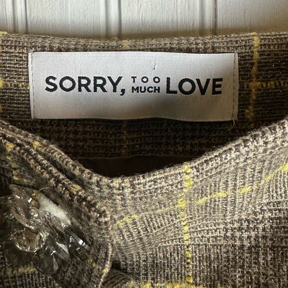 Sorry, Too Much Love Plaid Dress with Buttons and Bow Strap - Picture 4 of 6